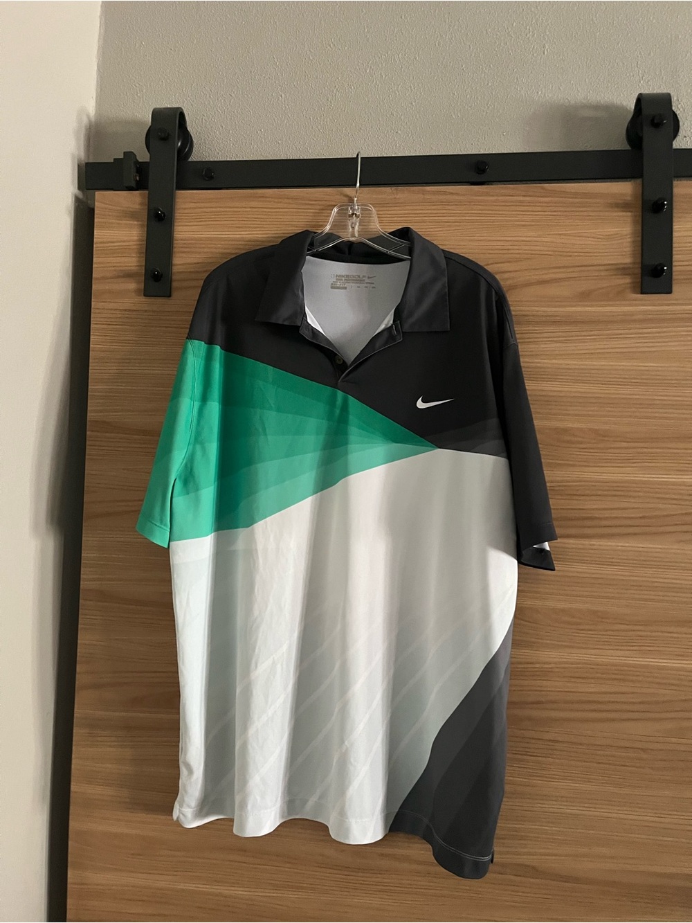 Nike Tour Performance Men’s Blue Green White Colorblock Golf Polo